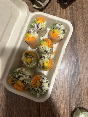 Summer roll with peanut sauce   at iVegan in Makati