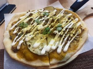 Pumpkin pizza!!!  at iVegan in Makati