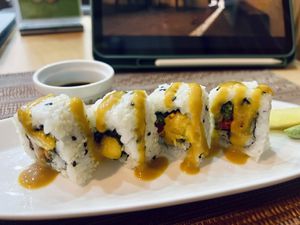 Mango sushi!!  at iVegan in Makati