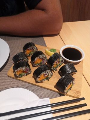 Quinoa sushi - delicious! at iVegan in Makati