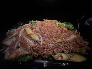 Mixed vegetable fried rice  at Harmony Vegetarian in Chamblee