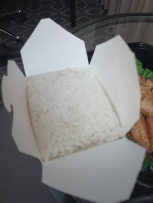 White rice. at Harmony Vegetarian in Chamblee