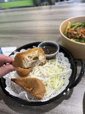 Fried chicken drumsticks appetizer  at Harmony Vegetarian in Chamblee
