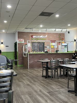 Restaurant interior  at Harmony Vegetarian in Chamblee