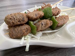Chicken on a Stick Appetizerr  at Harmony Vegetarian in Chamblee