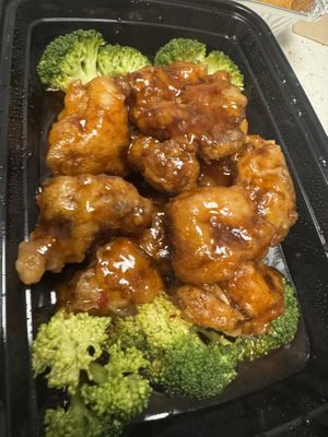 General Tso Chicken   at Harmony Vegetarian in Chamblee