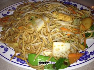 vegetable lo  mein at Harmony Vegetarian in Chamblee