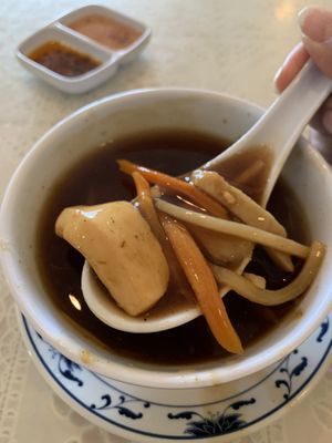 Hot & Sour soup at Harmony Vegetarian in Chamblee