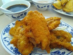 Fried Eggplant at Harmony Vegetarian in Chamblee