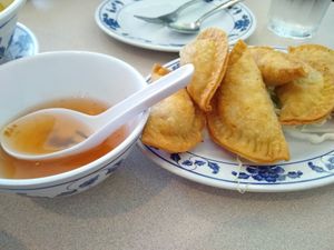 Curry Pockets at Harmony Vegetarian in Chamblee