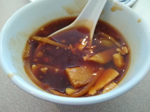 Hot and Sour Soup at Harmony Vegetarian in Chamblee