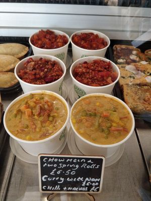 Hot food and drinks at Vegan Goodies Wales in Oswestry