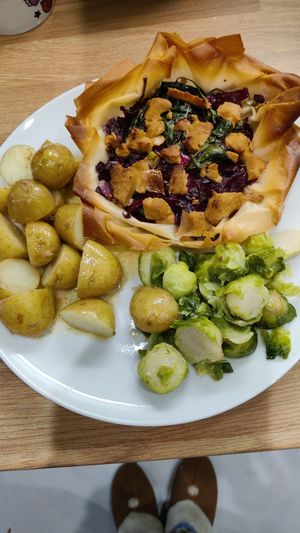 Yummy vegan meal at Vegan Goodies Wales in Oswestry