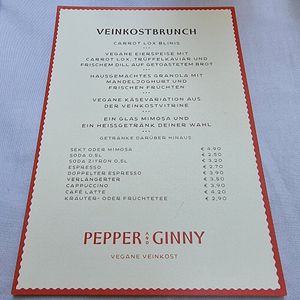 Menü Veinkostbrunch at Pepper & Ginny - Vegane Veinkost in Vienna