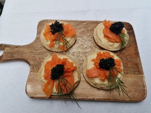 Brunch : carrot lox and truffle caviar at Pepper & Ginny - Vegane Veinkost in Vienna