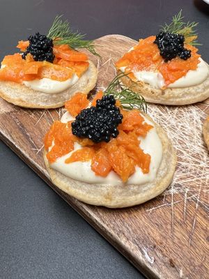 Carrot lox and caviar 😍🤤  at Pepper & Ginny - Vegane Veinkost in Vienna