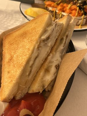 Sandwich with melted cheese 😍  at Pepper & Ginny - Vegane Veinkost in Vienna