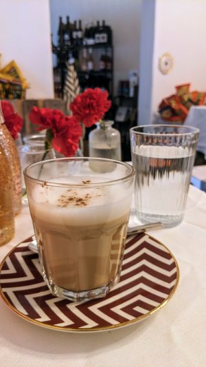Best latte macchiato. at Pepper & Ginny - Vegane Veinkost in Vienna