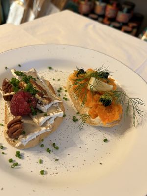 Camembert and carrot lox sandwich  at Pepper & Ginny - Vegane Veinkost in Vienna