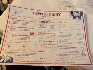 Menu  at Pepper & Ginny - Vegane Veinkost in Vienna
