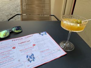 Bitteschön Orange Spritz (non-alcoholic)  at Pepper & Ginny - Vegane Veinkost in Vienna