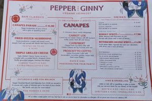 Menu at Pepper & Ginny - Vegane Veinkost in Vienna