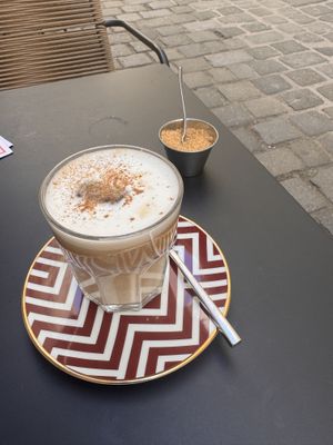 Spicy cafe latte  at Pepper & Ginny - Vegane Veinkost in Vienna