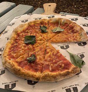 Superb pizzaa  at Yurt Cafe in East London