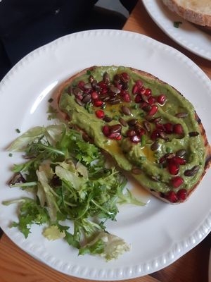 Avo Toast  at Yurt Cafe in East London