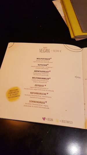 Vegan burgers at Hans im Glück in Paderborn