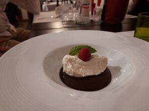 Musse di Castagne con cioccolato fondente at Osteria Cuore Piccante in Perugia