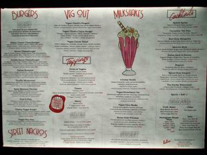 Menu at Dallas Burger Joint in Lisbon