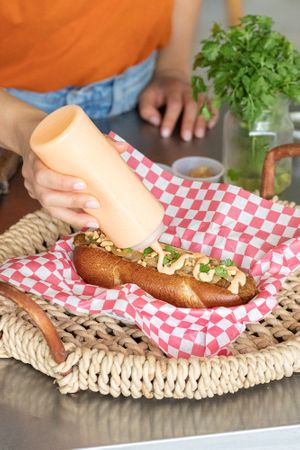 Hot dog sriracha at Gardeno - Calle Orizada in Tijuana