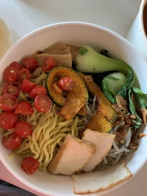 Tomato ramen bowl was just okay. Good portion sizes at The Yasai - Convoy in San Diego