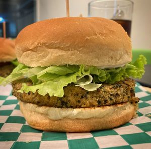 Quinoa burger. at Doppel Brügger in Rio De Janeiro