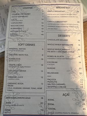 Menu  at Doppel Brügger in Rio De Janeiro