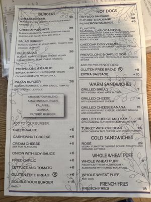 Menu  at Doppel Brügger in Rio De Janeiro