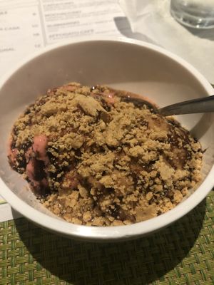 Dulce de leite, strawberry sundae with chocolate and salted caramel  at Doppel Brügger in Rio De Janeiro