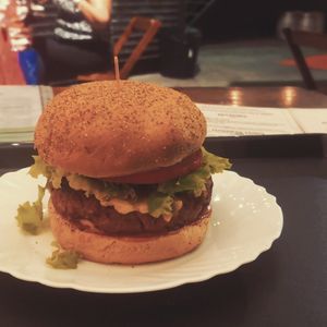 Great vegan burger at Doppel Brügger in Rio De Janeiro