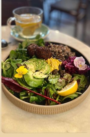 Plant power salad bowl at Wolfox in Brighton