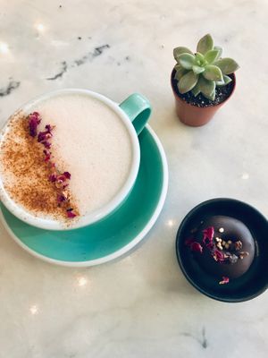 Chai latte  at Wolfox in Brighton