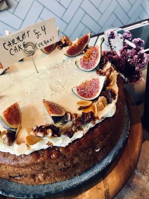 The best vegan carrot cake  at Wolfox in Brighton