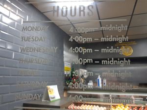 Hours as at December 2020 at Pizzology in Salford