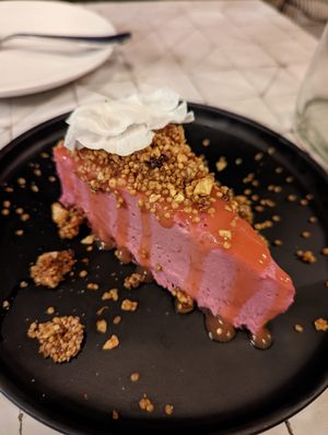 Guava cheesecake at Gracias Madre in Newport Beach