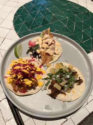 Taco flight  at Gracias Madre in Newport Beach