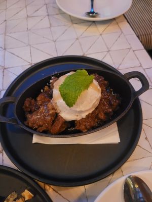 Banana bread pudding at Gracias Madre in Newport Beach