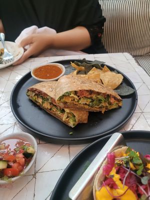 Crunch wrap at Gracias Madre in Newport Beach