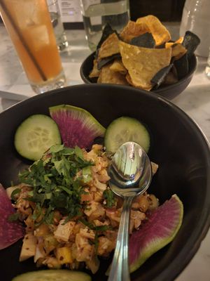 Palm heart ceviche. Super tasty! at Gracias Madre in Newport Beach