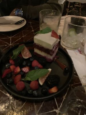 Beet red velvet cake at Gracias Madre in Newport Beach