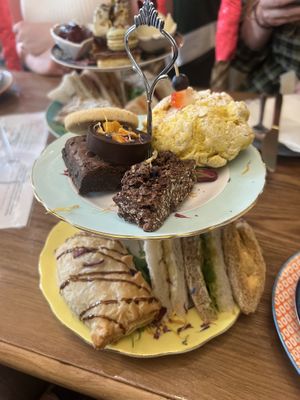 Vegan afternoon tea   at Plush in York